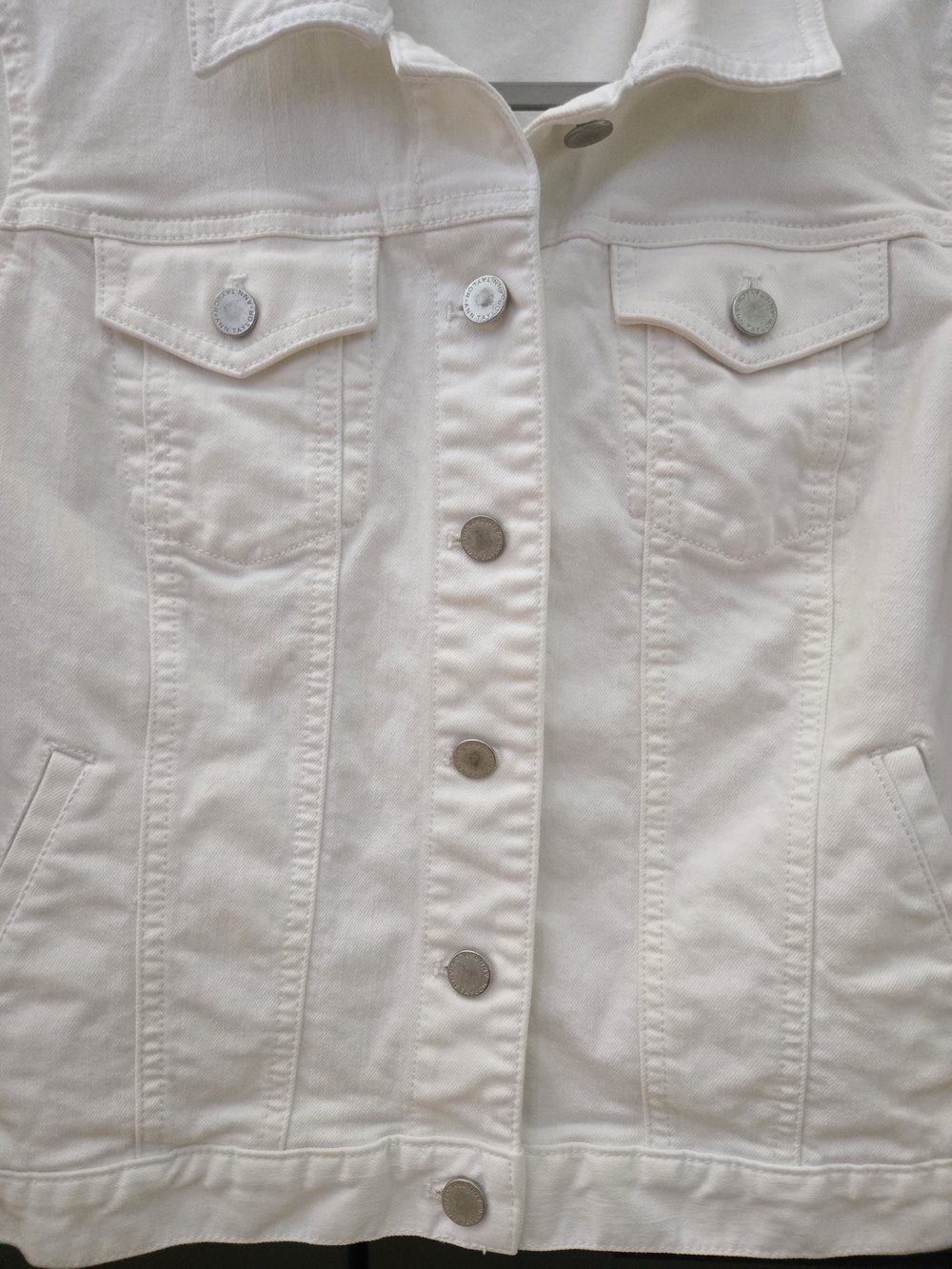 Ann Taylor White Denim Jean Jacket - Picture 5 of 9